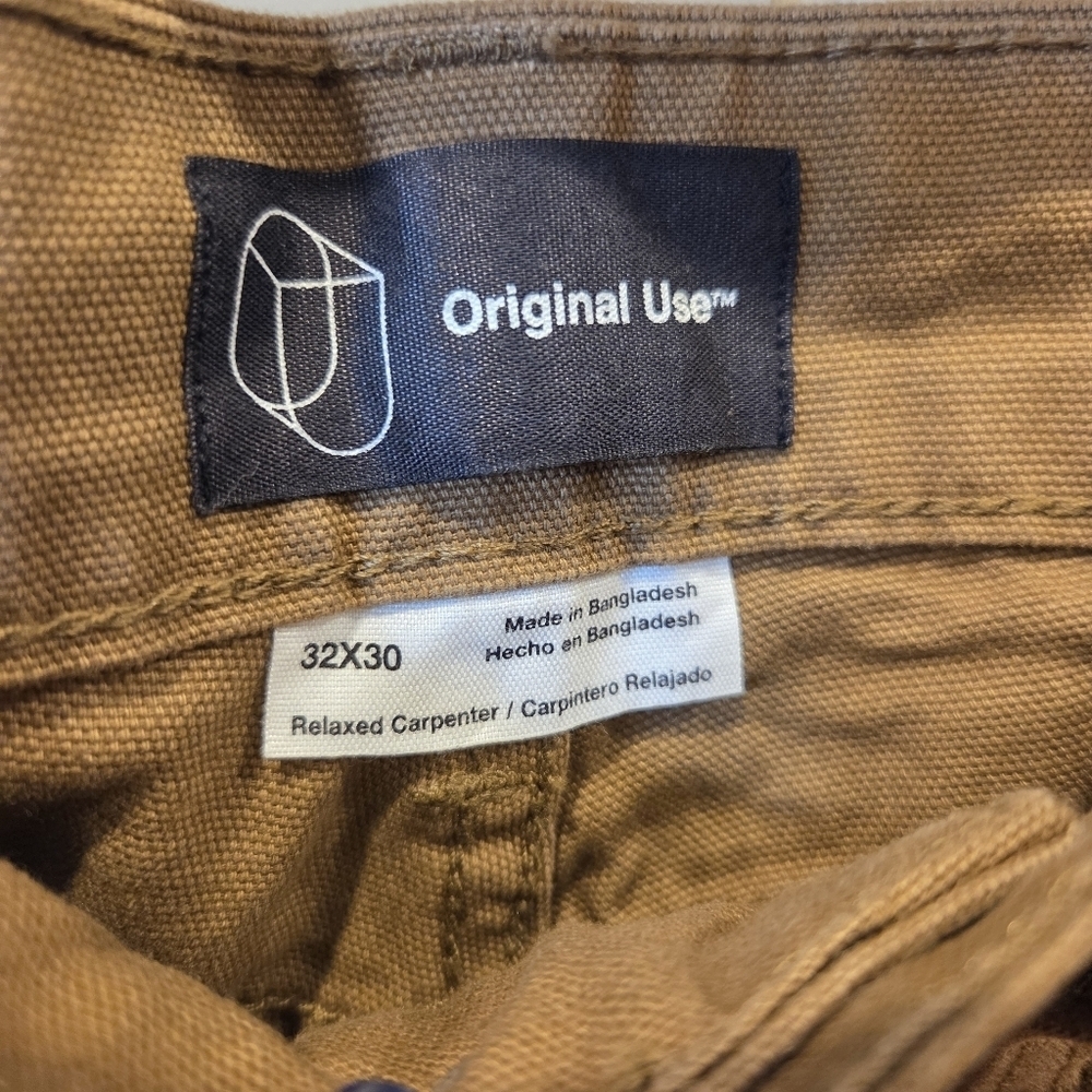 NWT Original Use Men's Relaxed Carpenter Pants in Brown - Size 32x30 - Picture 3 of 11